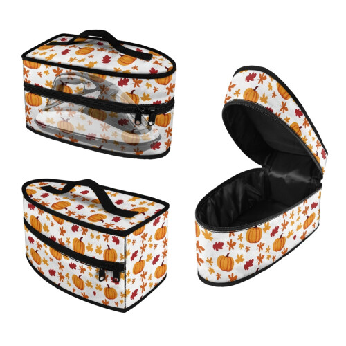 Polyester Travel Steamer Pouch Maple Leaves and Pumpkins