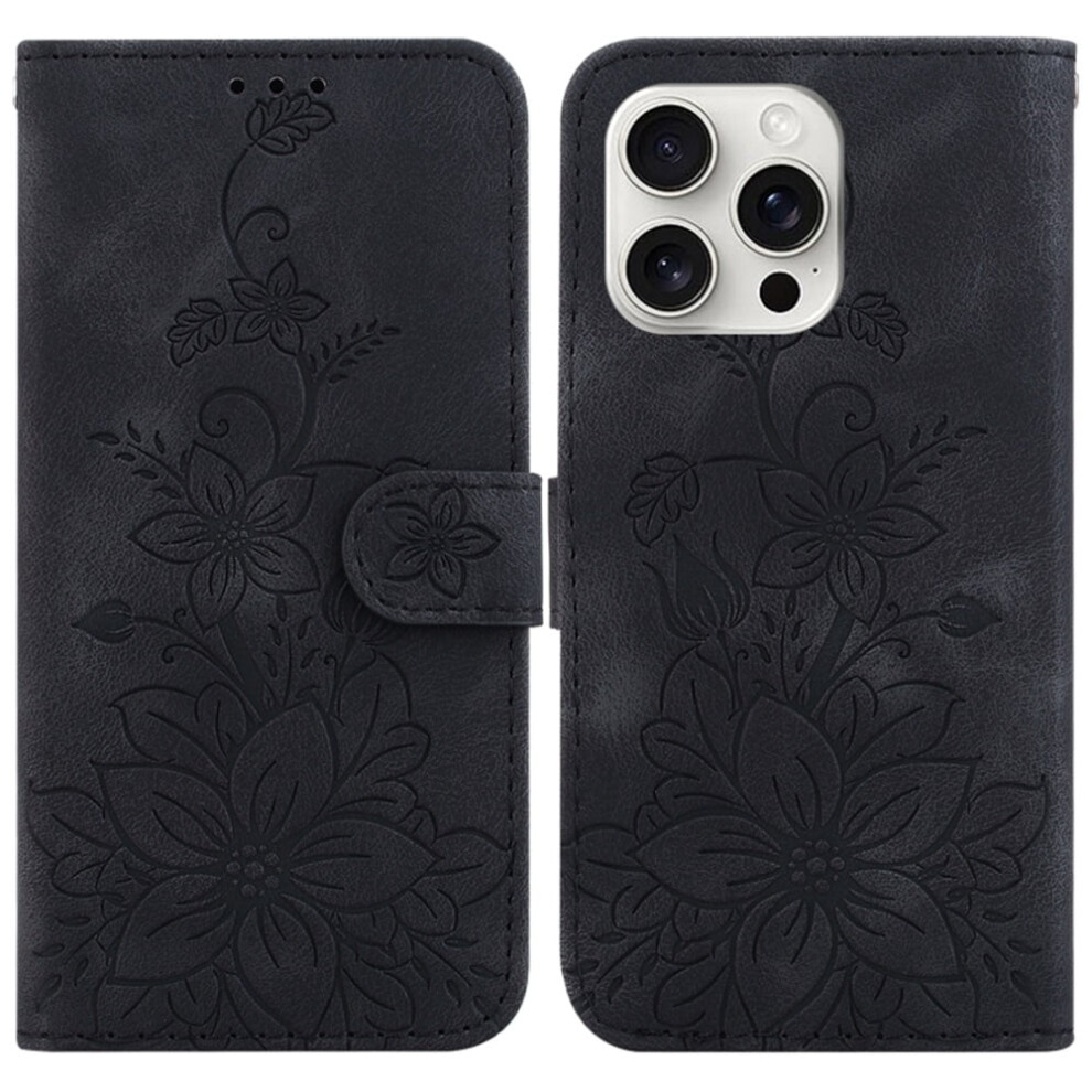 Iphone 16 Pro Pu Leather Flip Wallet Case With Black 9122141669432