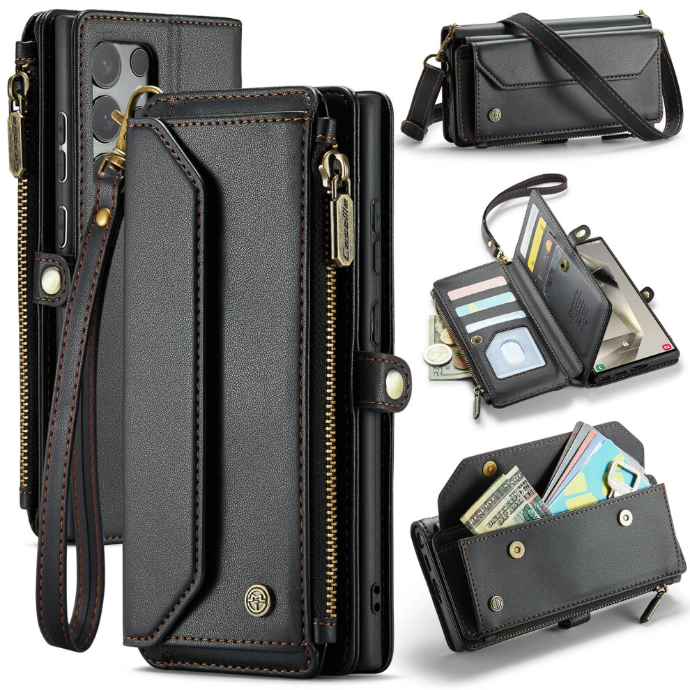 Rfid-Blocking Crossbody Wallet Case For Samsung Galaxy S25 9066521592364