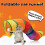 Rainbow Cat Tunnel with Ball and Peek Holes Foldable 3