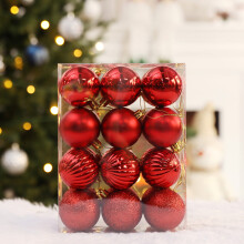 Christmas Glass Ball Ornaments 2 Inch 24 Pack