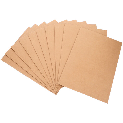 Paper File Folder Light Brown A4 10 pcs