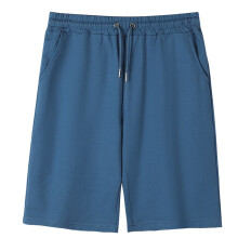 Kids Cotton Sweat Shorts with Drawstring Blue 3-4 Years