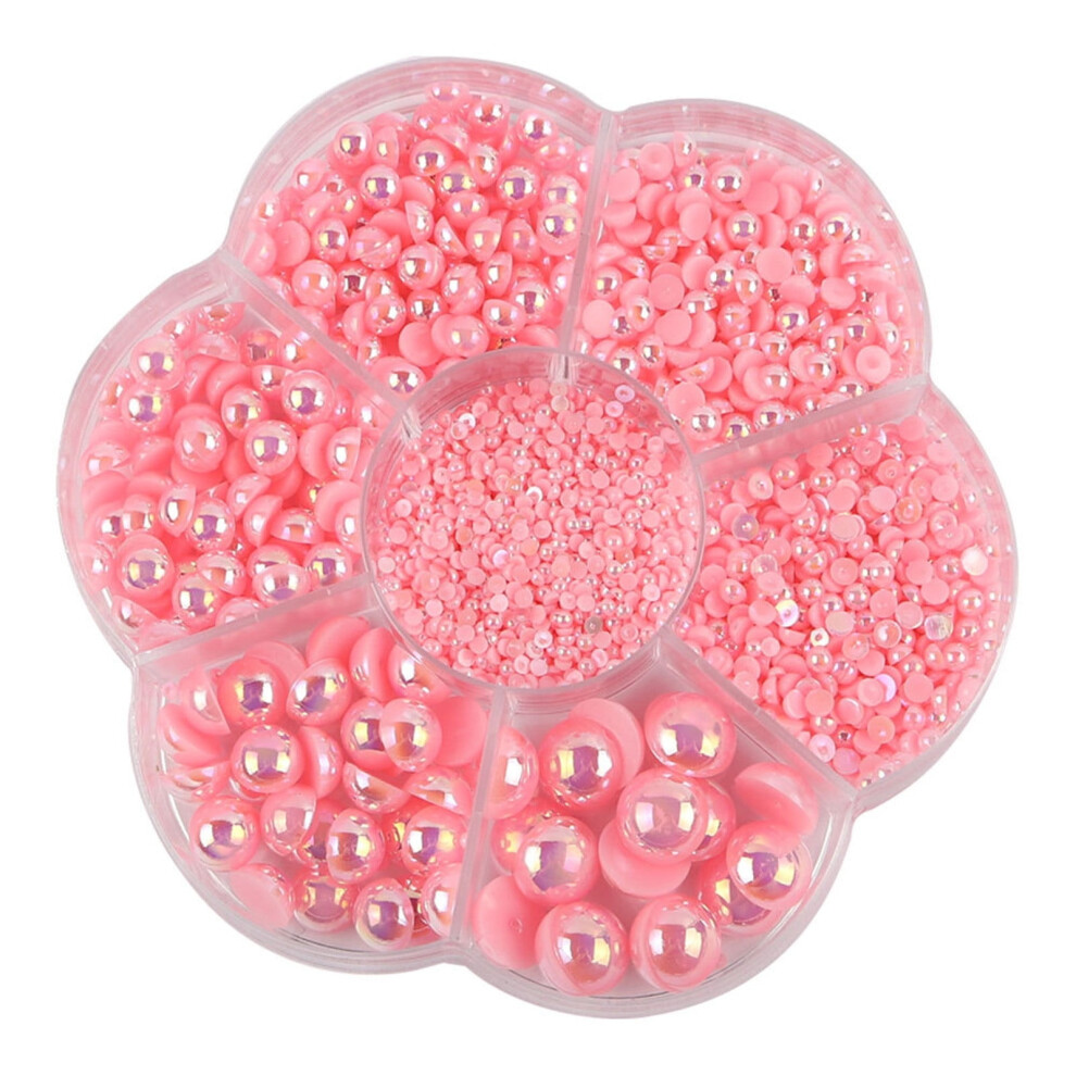 Flat Back Pearl Beads Resin Ab 2800 Pcs 2Â10Mm White 9066521603824