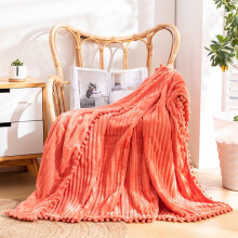 Orange Fleece Throw Blanket 60 x 80 inches