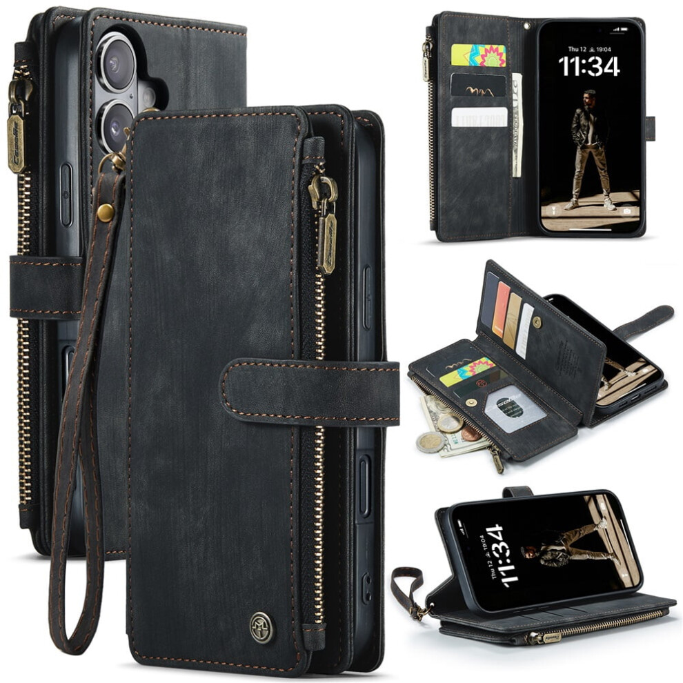 Caseme Iphone 16 Plus Wallet Case Pu Leather Magnetic Flip 9122141671473