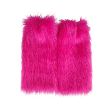 Women's Long Leg Warmers Thigh-High Hot Pink Socks