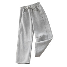 Girls Wide Leg Pants Stretchy High Waist Dark Gray 14-15