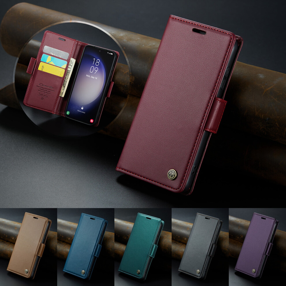 Rfid-Blocking Wallet Case For Iphone 13 Pu Leather Folio 9066521588640