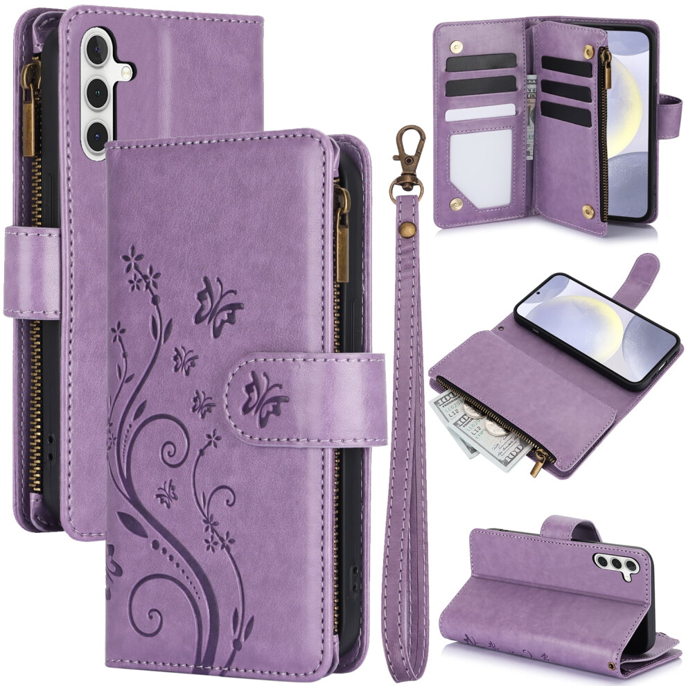 Samsung Galaxy A36 5G Wallet Case Butterfly Pu Purple 913211537046