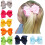Conjunto de 2 presilhas de laço para cabelo de bebê menina - 7,6 cm (3 polegadas) brancas 4
