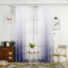 Ombre Chiffon Sheer Curtains Divider Drapes 39.37 x 78.74