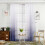 Ombre Chiffon Sheer Curtains Divider Drapes 39.37 x 78.74 1