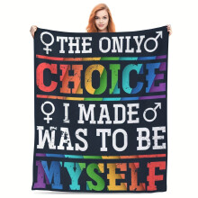 Regenbogen-Pride-Wohndecke aus weichem Flanell, 80 x 60 Zoll