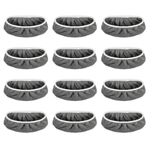 Microfiber Mop Pads for Floor Sweeper 6 or 12 pcs Grey 1
