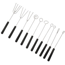 Candy Dipping Spoon Stainless Steel Black 10 pcs