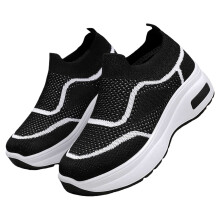 Willtoo Damen Orthopädische Slip-On-Sneaker Schwarz