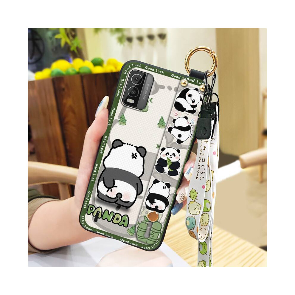 Nokia C210 Phone Case Silicone Panda Design With Wristband 9422877550111