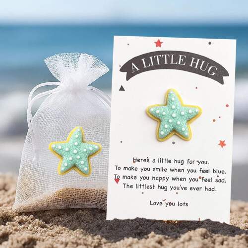 Pocket Hug Green Starfish with Cards for Kids 1