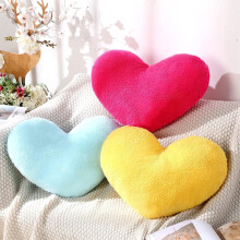 Heart-shaped decorative throw pillow for living room
