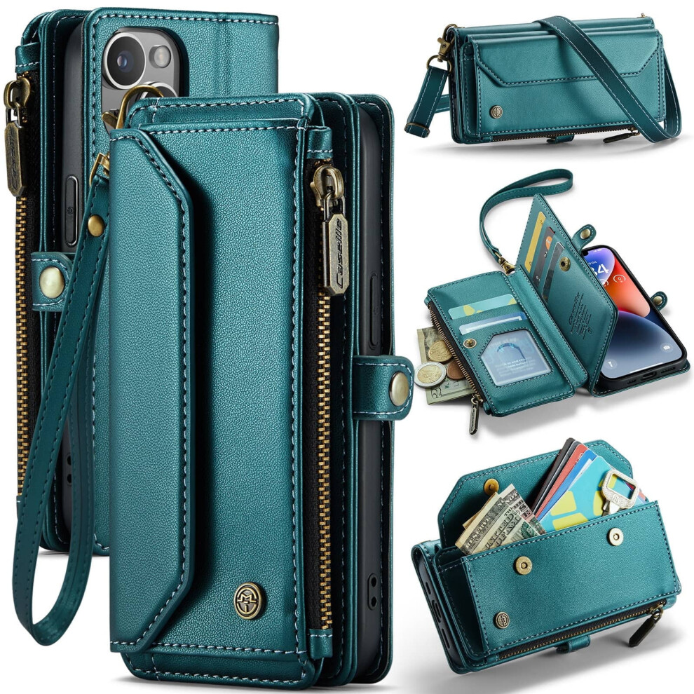 Rfid-Blocking Crossbody Wallet Case For Iphone 14 With 913211524510