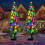 Solar-Powered Christmas Tree Outdoor Decor 2pcs 6