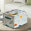 Steel Frame Foldable Storage Basket 40x30x20cm 1