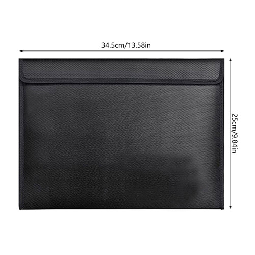 Fireproof Document Bag Waterproof Zipper Money File Bag 1
