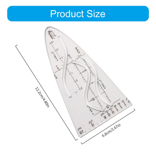 Parabola Stencil for Math, Office, and Art Use 2