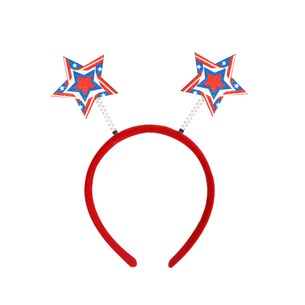 Women's Patriotic 4th July Glitter Headband with Spinning