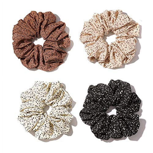 Satin Scrunchie XL for Thick Long Hair Coffee