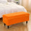 Ottoman cover silver fox velvet rectangle 1 piece 2