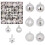 Christmas Ball Ornaments Set Gold White 44PCS 1