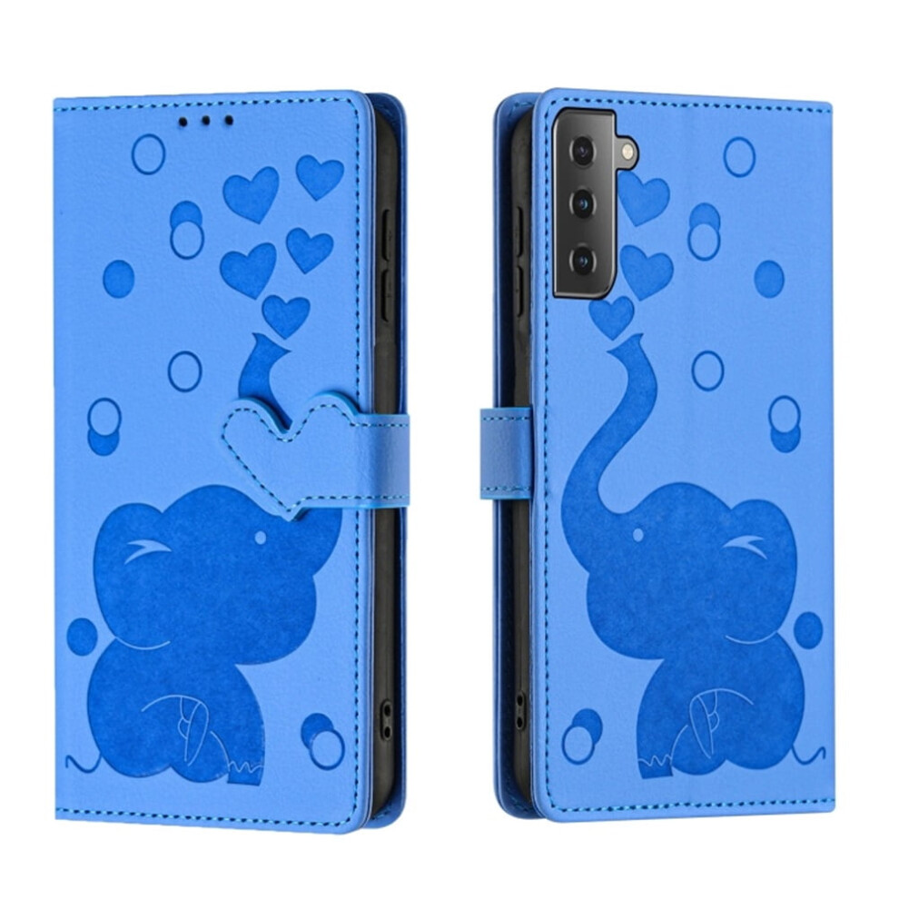 Samsung Galaxy S22 5G Pu Leather Flip Wallet Case Blue 908436759069