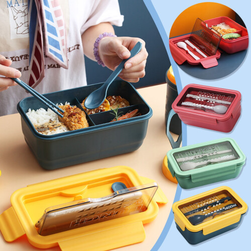 Boîte à lunch style bento avec couvercle étanche et séparateurs
