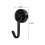 Adjustable Rotatable Punch Free Reusable Removable Kitchen Hardware Hooks, NdFeB Black 6