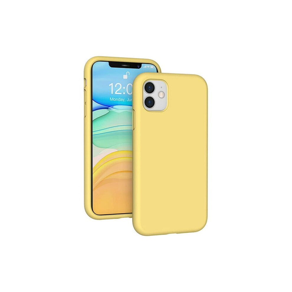 Liquid Silicone Iphone 11 Case Shockproof Dustproof Yellow 908436750318