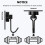 Adjustable Rotatable Punch Free Reusable Removable Kitchen Hardware Hooks, NdFeB Black 8