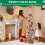 6FT Pre-Lit Christmas Tree 500 LED PE PVC Hinged 3
