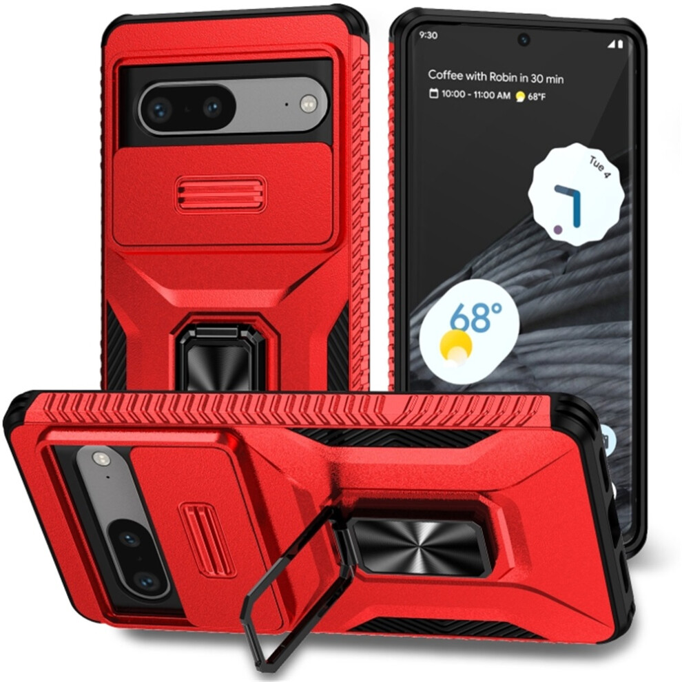 Google Pixel 7 5G Slim Shockproof Hybrid Case Red 9065194873275