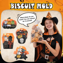 Sada vykrajovačiek na halloweenske sušienky, 6 kusov