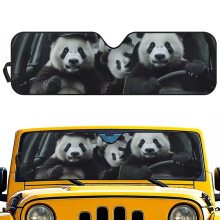 Panda Print Windshield Sun Shade for Jeep Wrangler