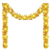 16.4 FT Pre-lit Green Garland with LED Lights, Artificial Pine for Indoor/Outdoor Christmas, Holiday & Wedding Decor