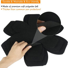 12 Pcs Larger/Thicker Felt Pot Pan Protectors, Non-Stick Cookware Dividers & Separators, 3 Sizes, Compatible with All Pans