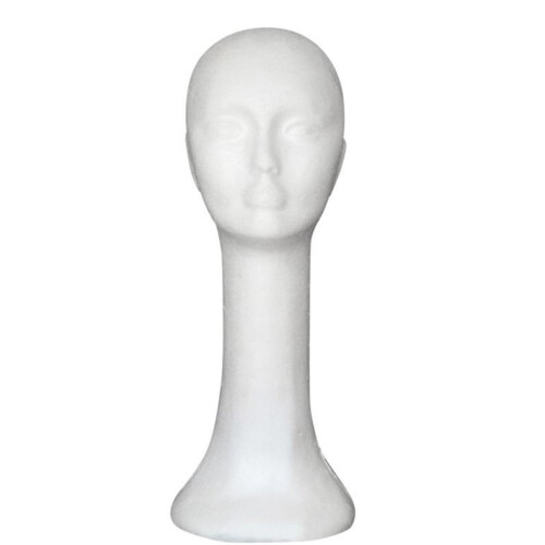 Wig Hat Stand White Long Neck Mannequin Head Display