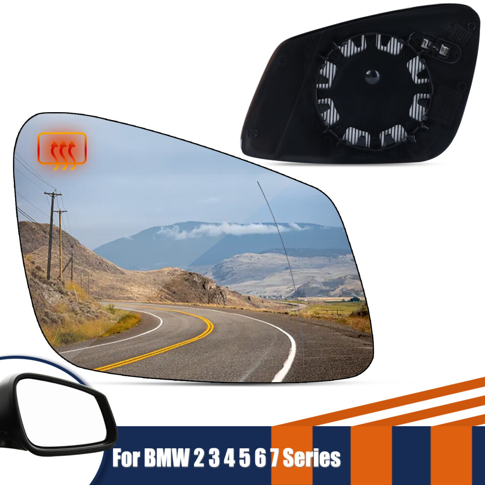 Xukey Right Side Heated Convex Mirror Glass For Bmw F20 F30 9377112689449