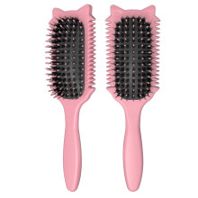 Curl Defining Brush for Curly Hair Pink Cat-Head Design 1PC