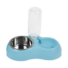 Pet Bowls for Cats and Dogs with Nonslip Bottom Blue Set