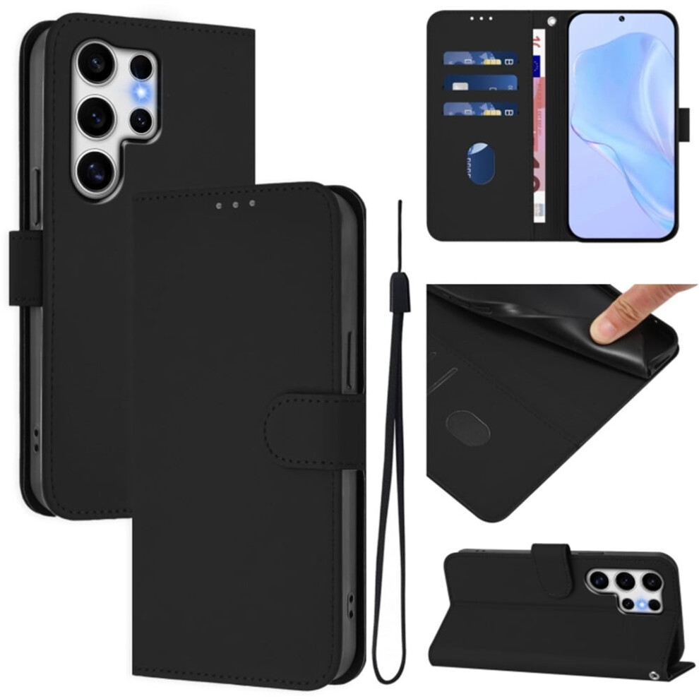 Wallet Case For Samsung Galaxy S25 Ultra 5G Pu Black 908436761376