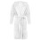 Women's Hooded Fleece Bathrobe White 2